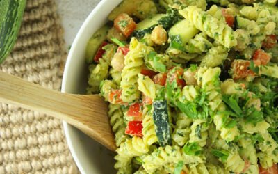 vegan pesto pasta salad