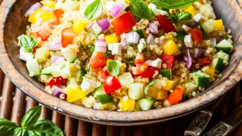 vegan quinoa summer salad