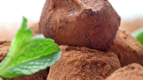 Dark Chocolate Peppermint Truffles