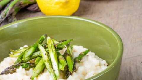 Creamy Vegan Asparagus Risotto