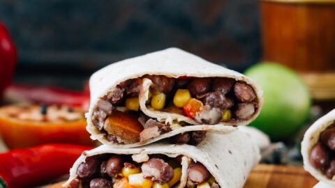 Bean and Corn Burrito