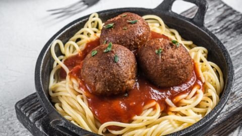Mom's Vegan Spaghetti and Meatballs