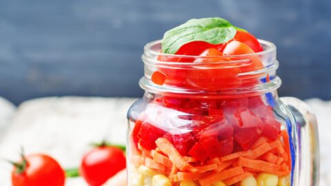 Rainbow Salad in a Jar