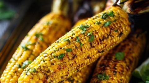 Grilled Lemon-Lime Corn Cob