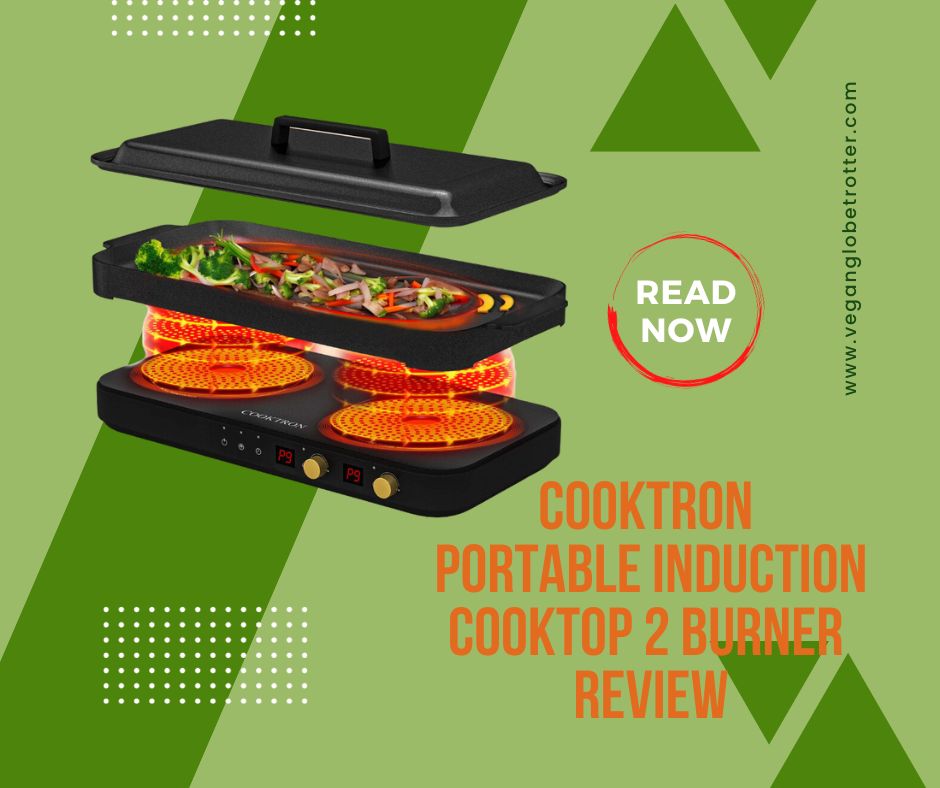 COOKTRON Portable Induction Cooktop 2 Burner with Removable Iron Cast Griddle  Pan Non-stick, 1800W Double Induction Cooktop with Child Safety Lock &  Time, Great for Family Party 