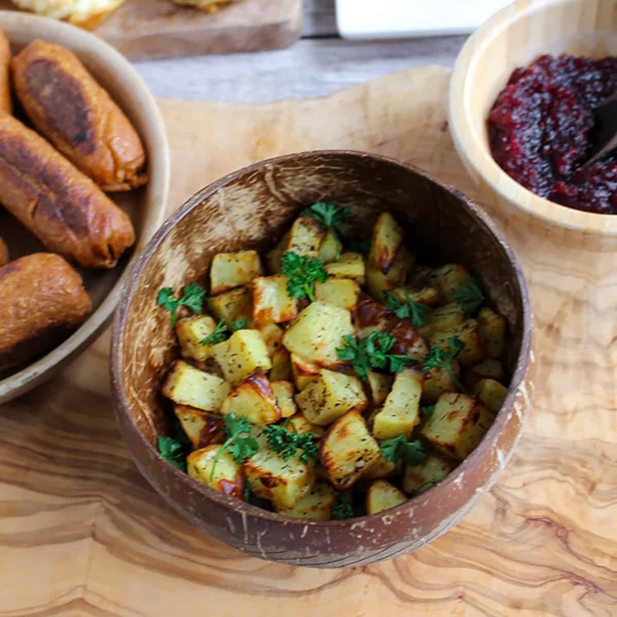 Air Fryer Greek Potatoes Recipe Vegan Gluten Free