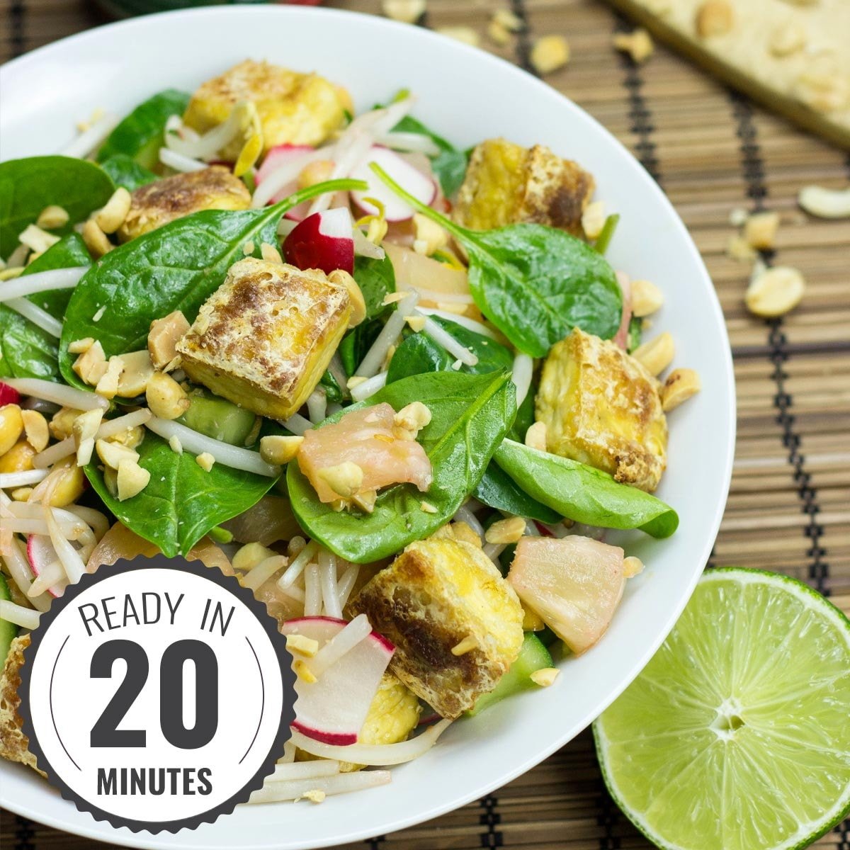 Crunchy Asian Tofu Salad High Protein And Vegan