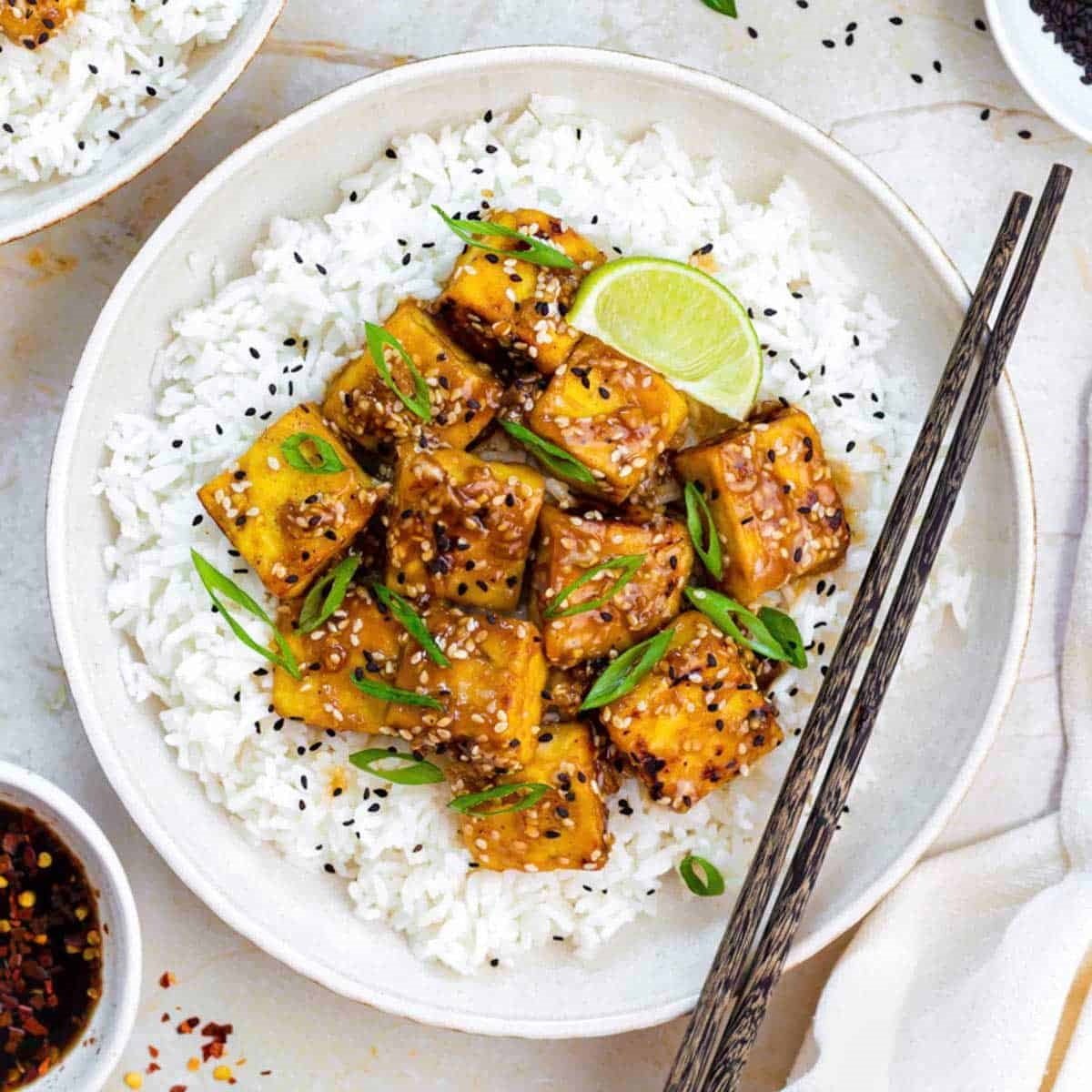 Easy Honey Garlic Tofu Recipe Vegan Option