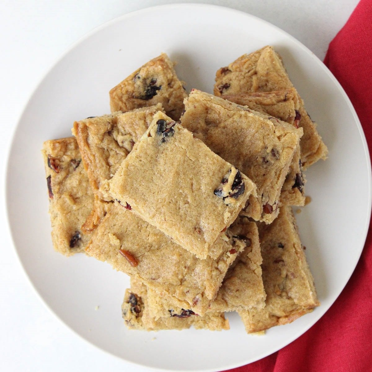 Easy Vegan Blondies With Cranberries Hassle Free Vegan
