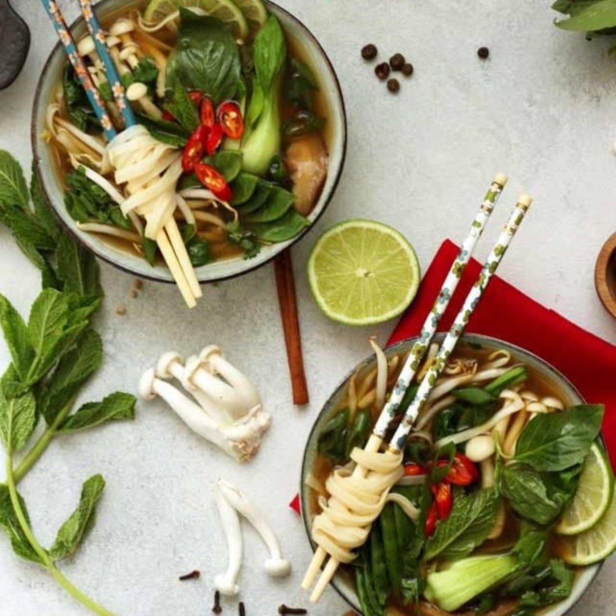 Easy Vegan Pho Vietnamese Noodle Soup