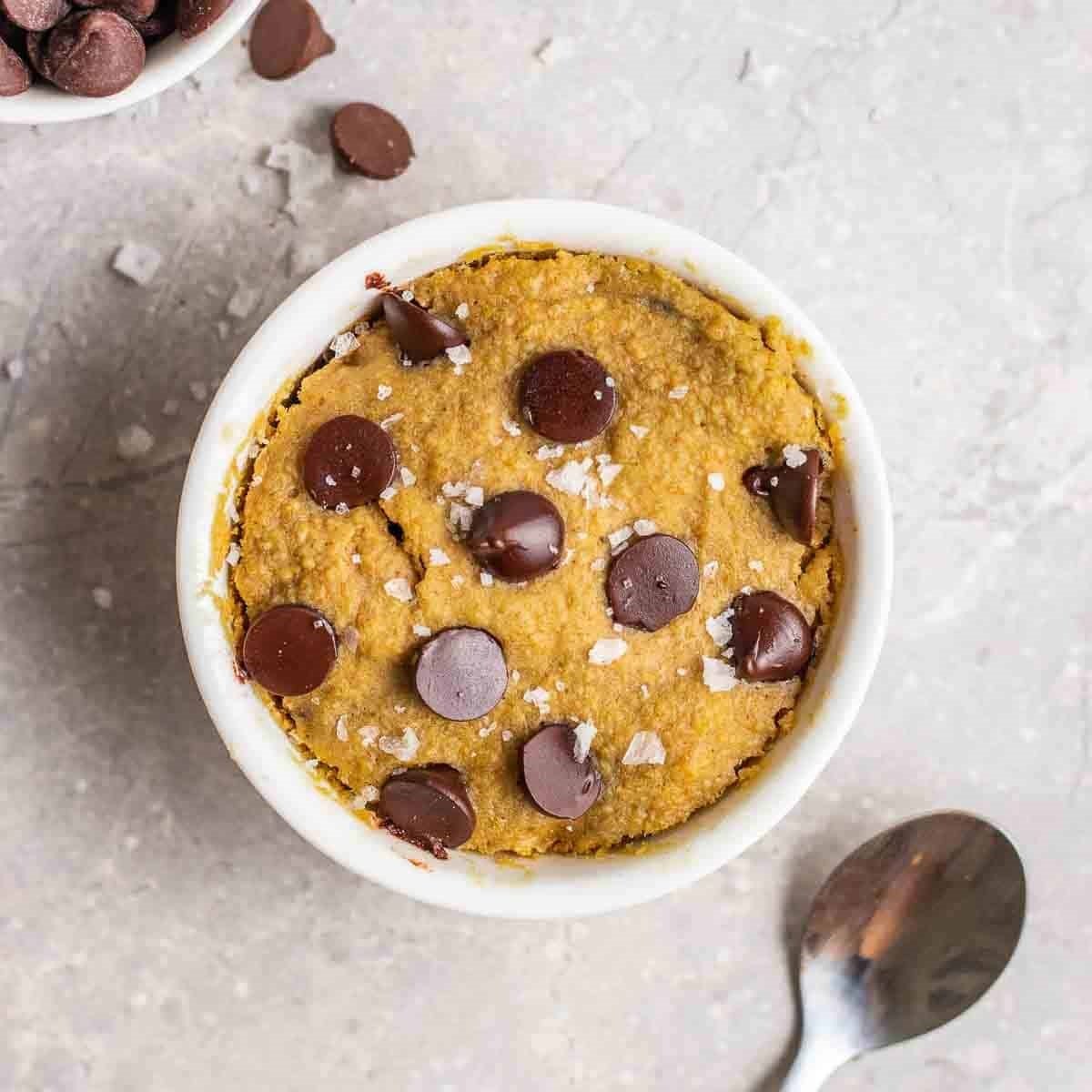 Eggless Chocolate Chip Mug Cookie Vegan