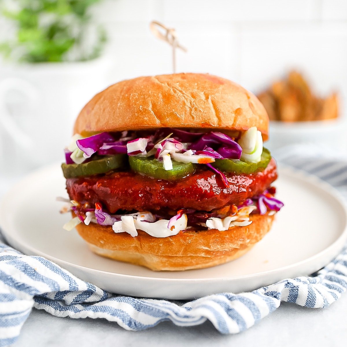 Spicy Vegan Chicken Sandwich Planted In The Kitchen