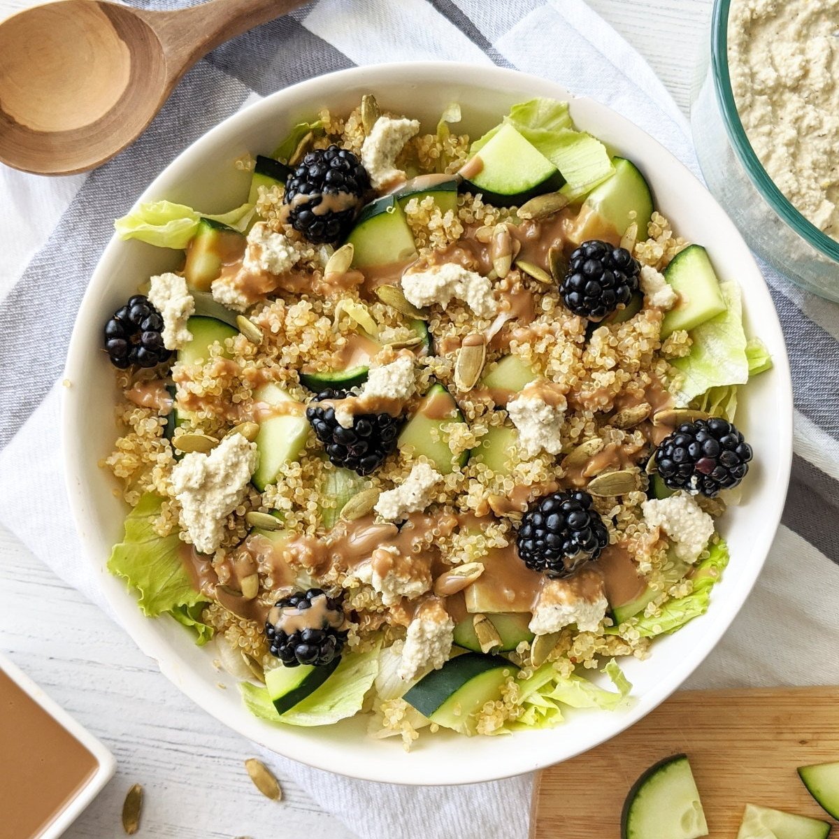 Summer Blackberry Salad With Cashew Ricotta Healthy Easy