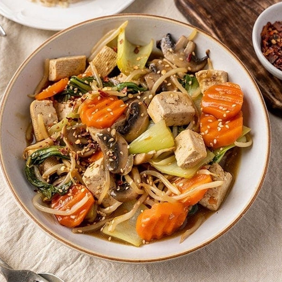 The Best Vegan Tofu Chop Suey