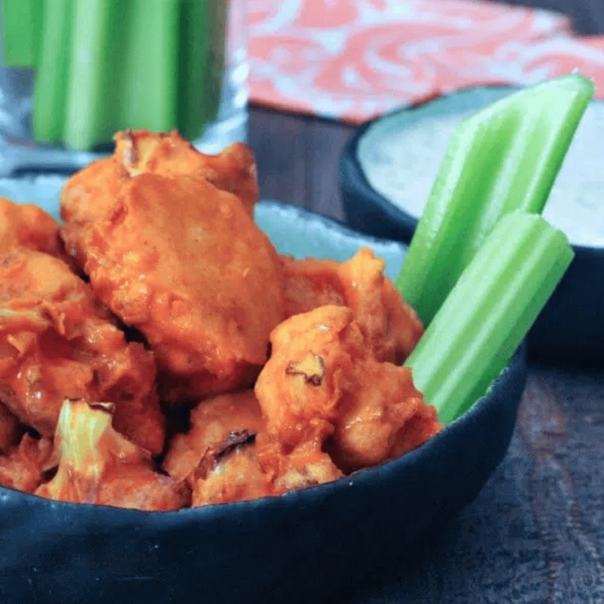 Vegan Air Fryer Buffalo Cauliflower