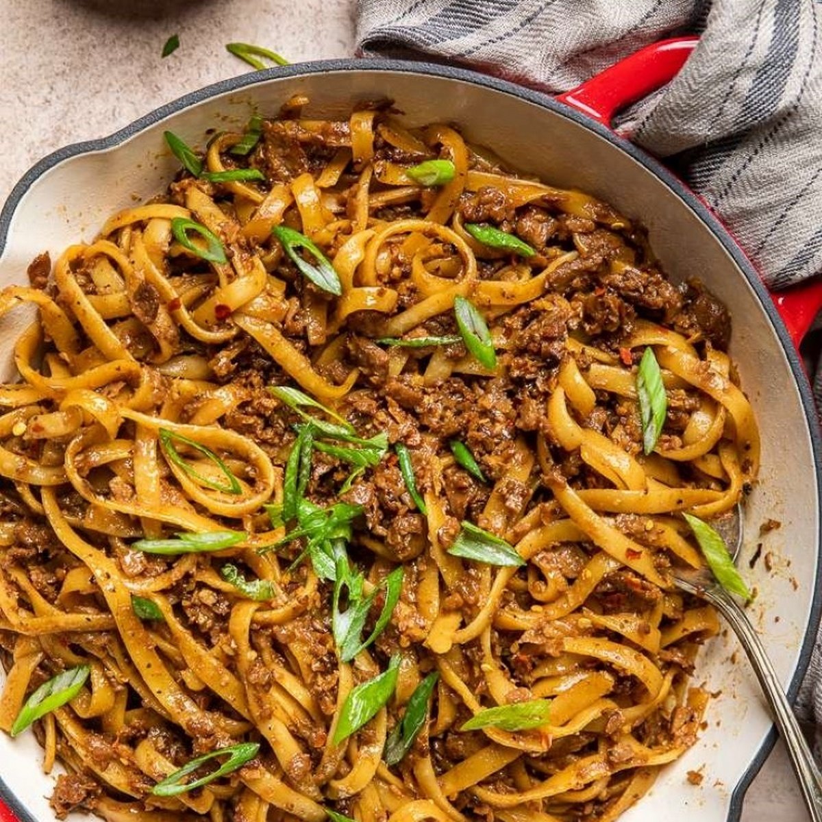 Vegan Mongolian Beef Noodles