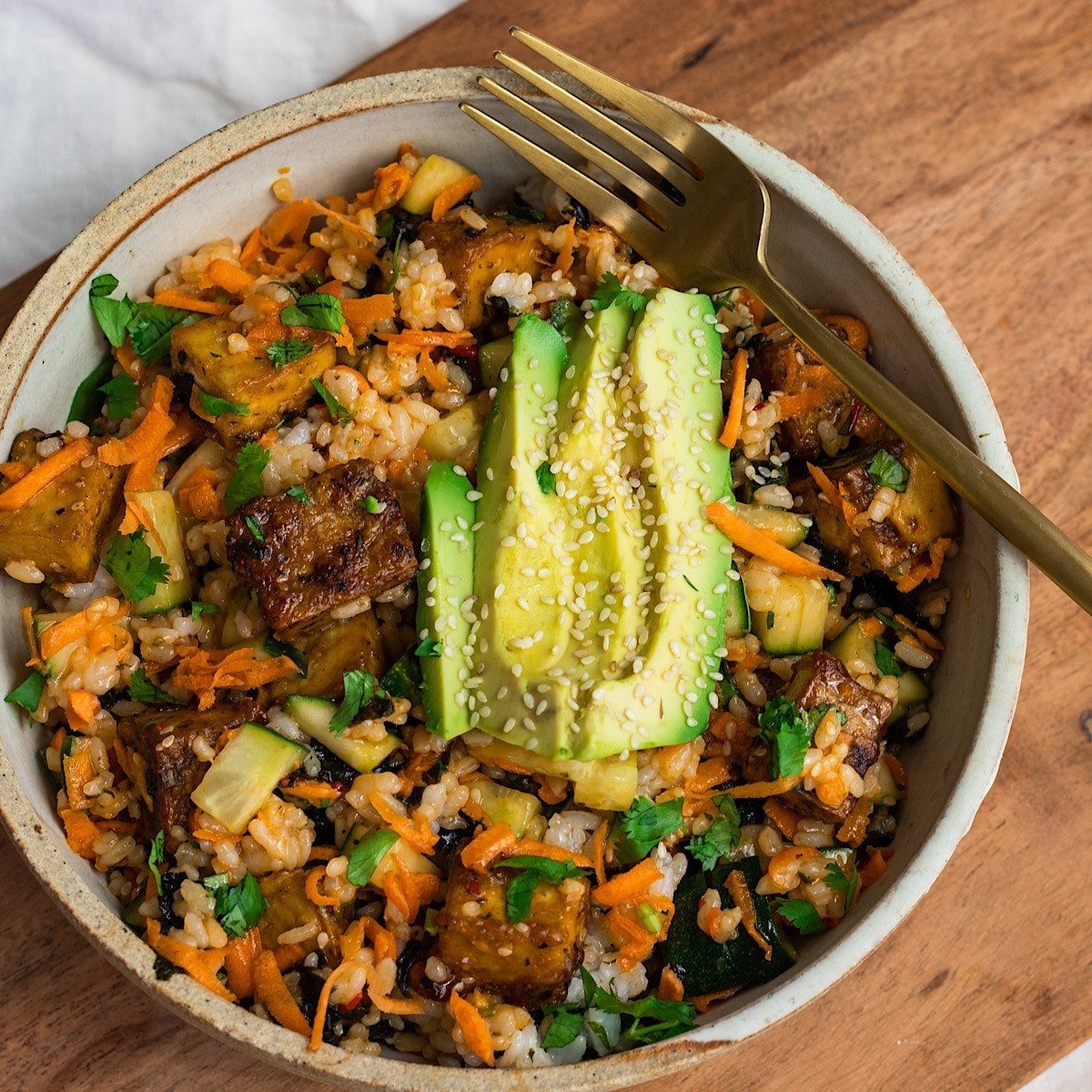 Vegan Sushi Salad With Spicy Mayo Dressing Avocado Skillet