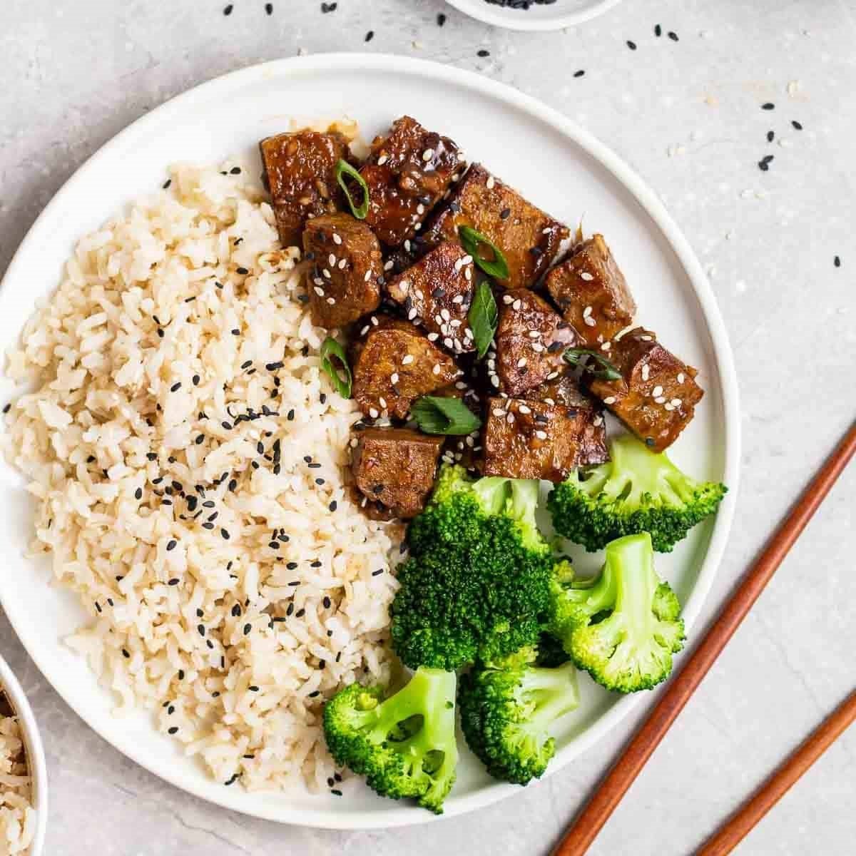 Vegan Teriyaki Chicken