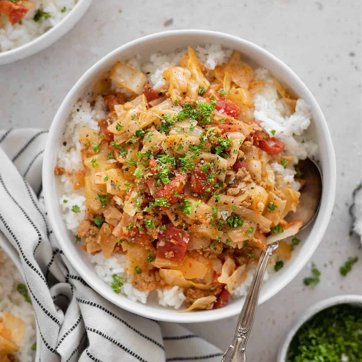 Vegan Unstuffed Cabbage Rolls