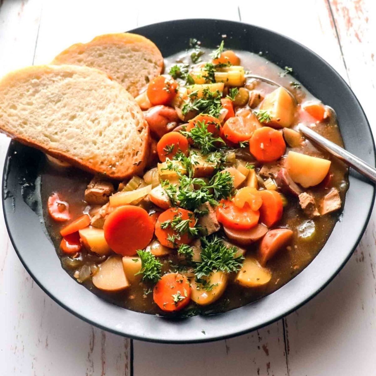 Vegan Vegetable Stew Beefless Stew