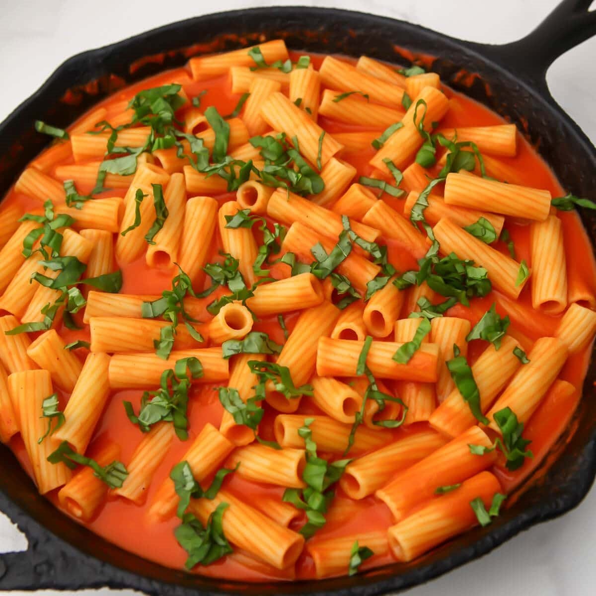 Vegan Vodka Cream Sauce Over Pasta