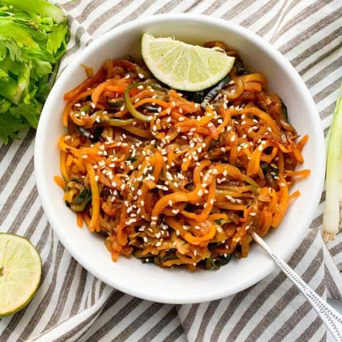 Whole30 Vegan Asian Sesame Noodles